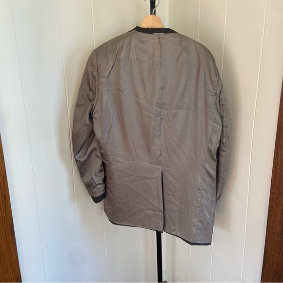 Vintage Chaps Ralph Lauren Gray Herringbone Wool 2pc Suit Mens Blazer 47R 40x29 - Picture 4 of 10